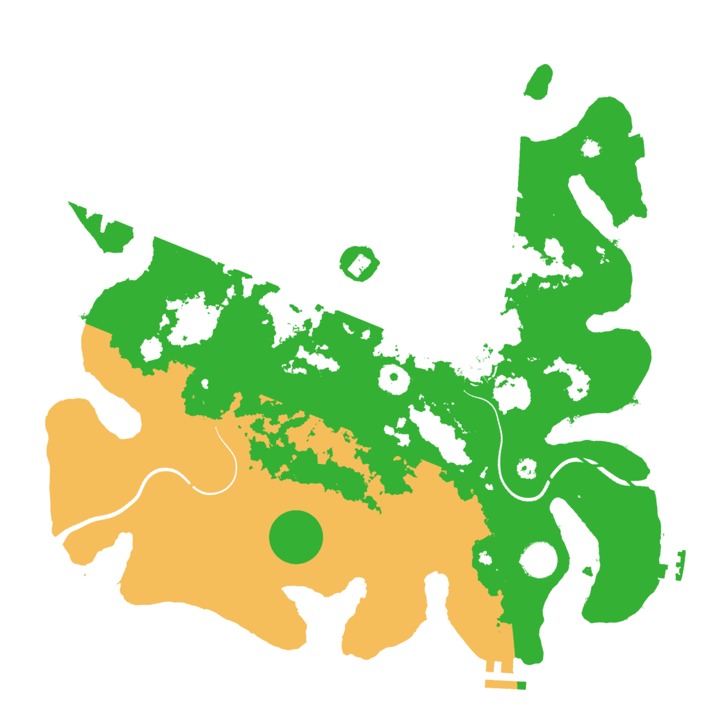 Biome Rust Map: Procedural Map, Size: 3500, Seed: 43373904