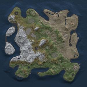 Thumbnail Rust Map: Procedural Map, Size: 3500, Seed: 846249838, 17 Monuments