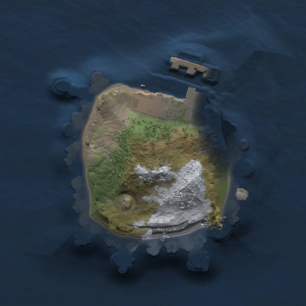 Rust Map: Procedural Map, Size: 1000, Seed: 384837029, 2 Monuments