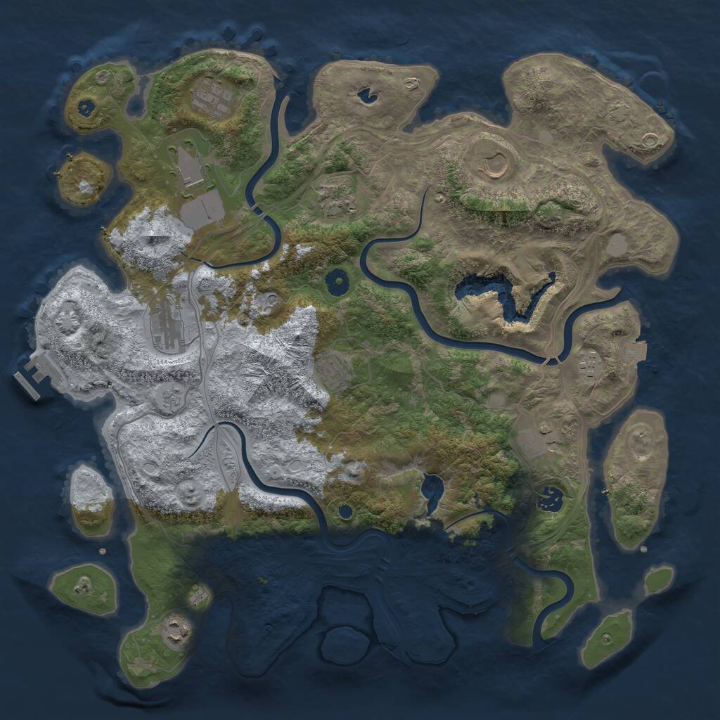 Rust Map: Procedural Map, Size: 4250, Seed: 24122022, 15 Monuments