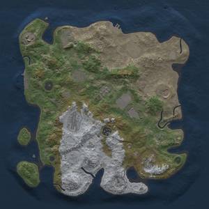 Thumbnail Rust Map: Procedural Map, Size: 3500, Seed: 474626363, 19 Monuments