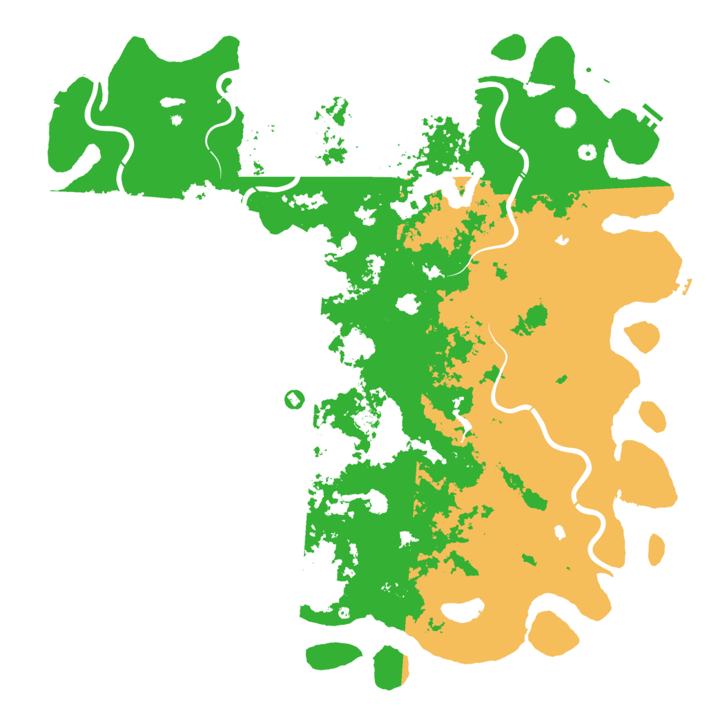 Biome Rust Map: Procedural Map, Size: 6000, Seed: 32452342