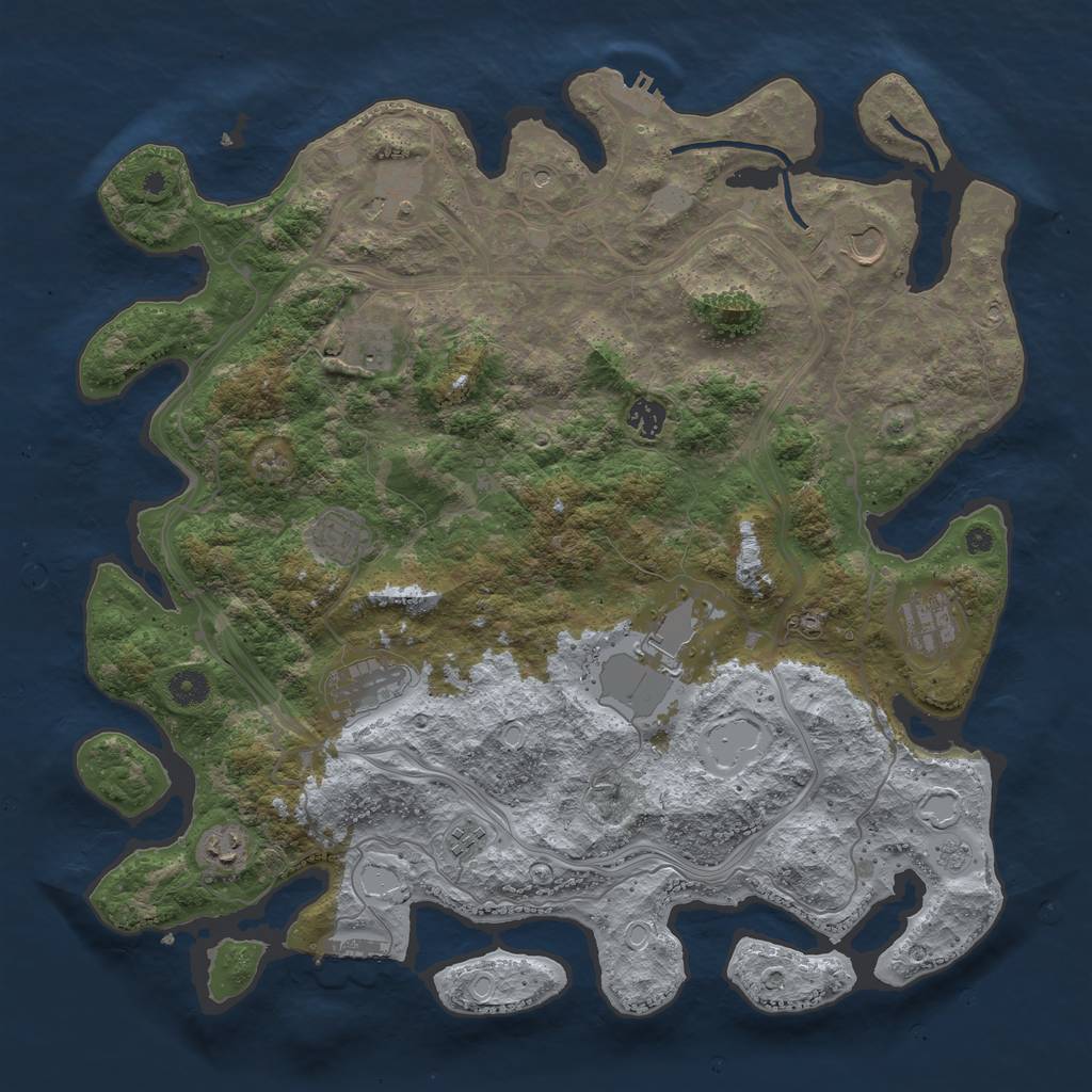 Rust Map: Procedural Map, Size: 4250, Seed: 20003, 19 Monuments
