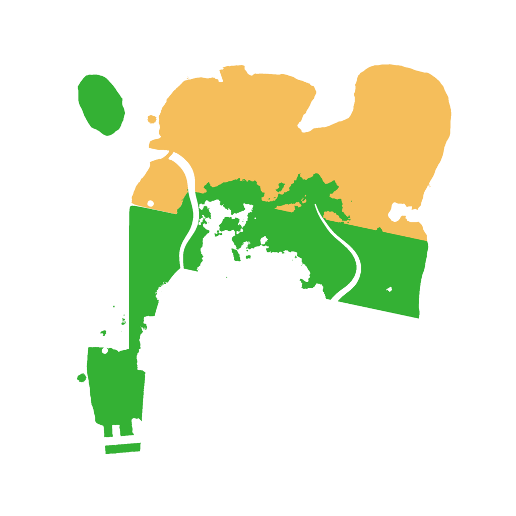 Biome Rust Map: Procedural Map, Size: 2400, Seed: 13404111