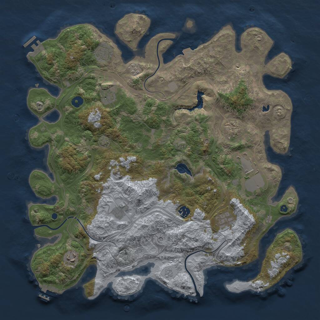 Rust Map: Procedural Map, Size: 4300, Seed: 706769123, 15 Monuments