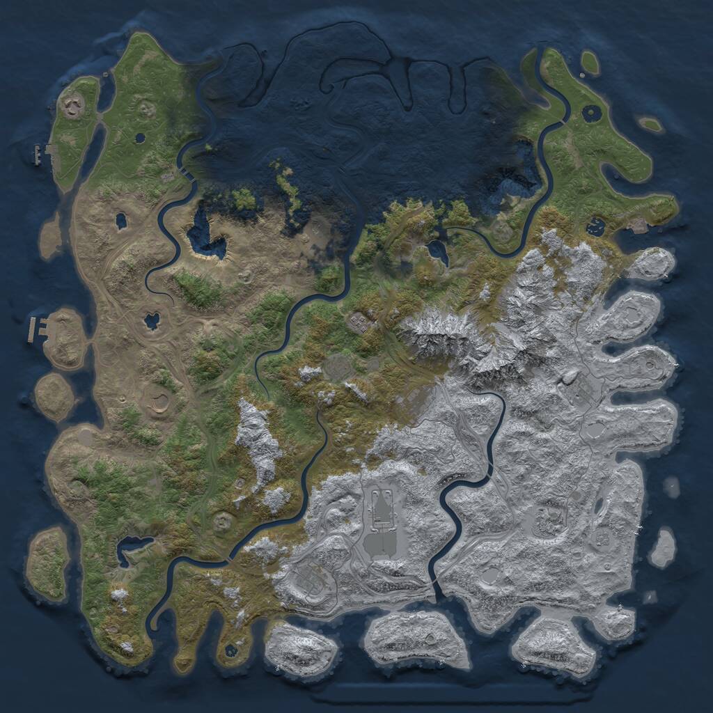 Rust Map: Procedural Map, Size: 5700, Seed: 11249, 17 Monuments