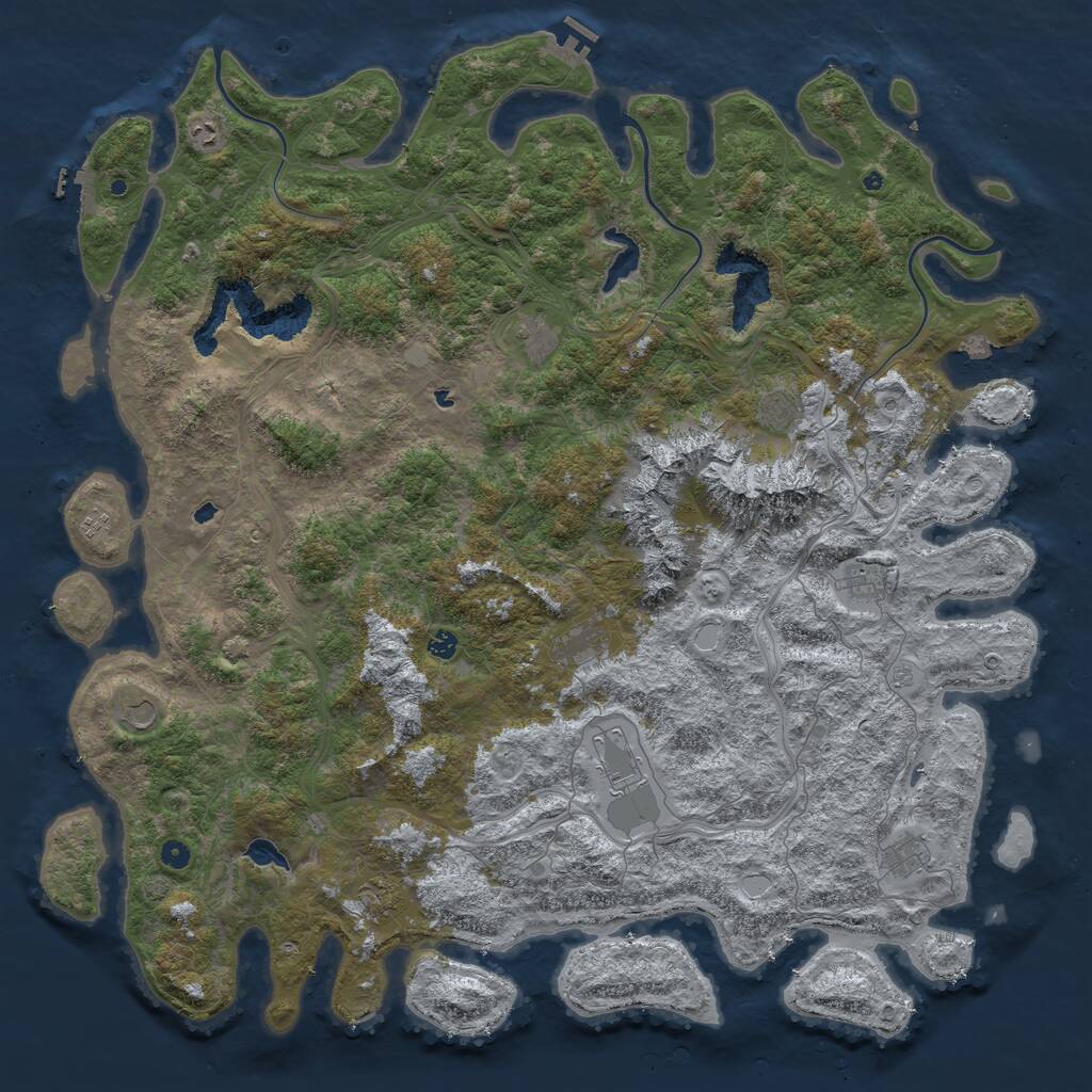 Rust Map: Procedural Map, Size: 5700, Seed: 11249, 17 Monuments