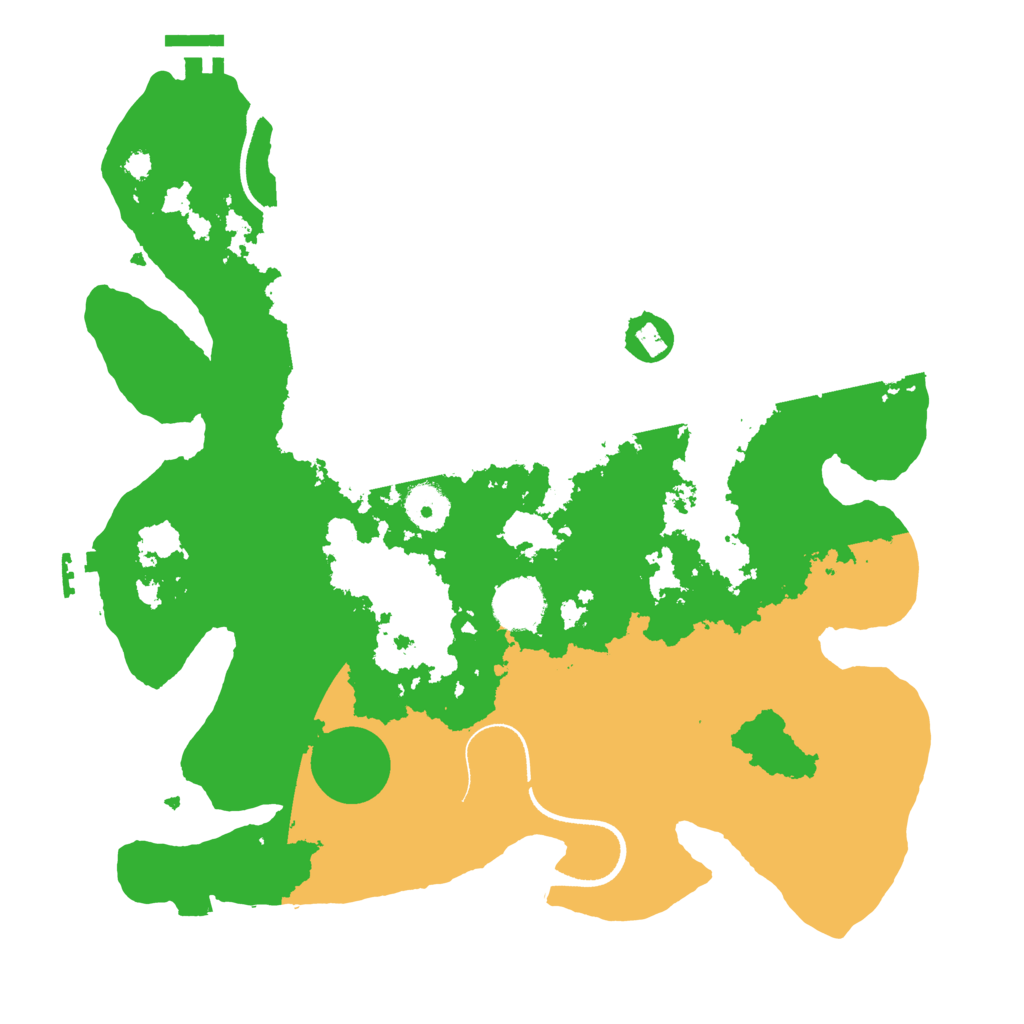 Biome Rust Map: Procedural Map, Size: 3500, Seed: 43952134