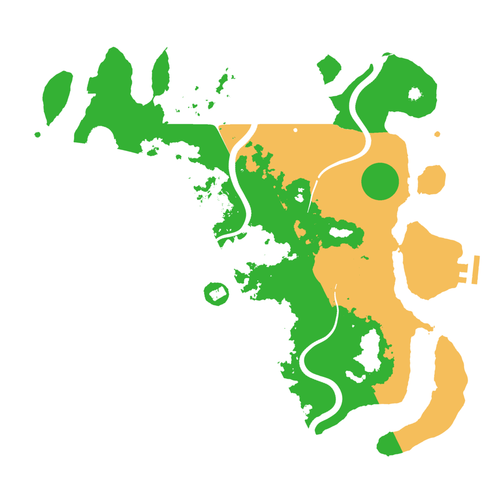 Biome Rust Map: Procedural Map, Size: 3500, Seed: 30240230