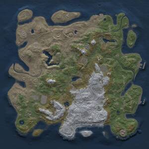 Thumbnail Rust Map: Procedural Map, Size: 4500, Seed: 55634322, 16 Monuments