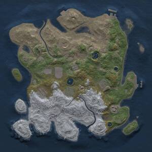 Thumbnail Rust Map: Procedural Map, Size: 3500, Seed: 1206163657, 14 Monuments