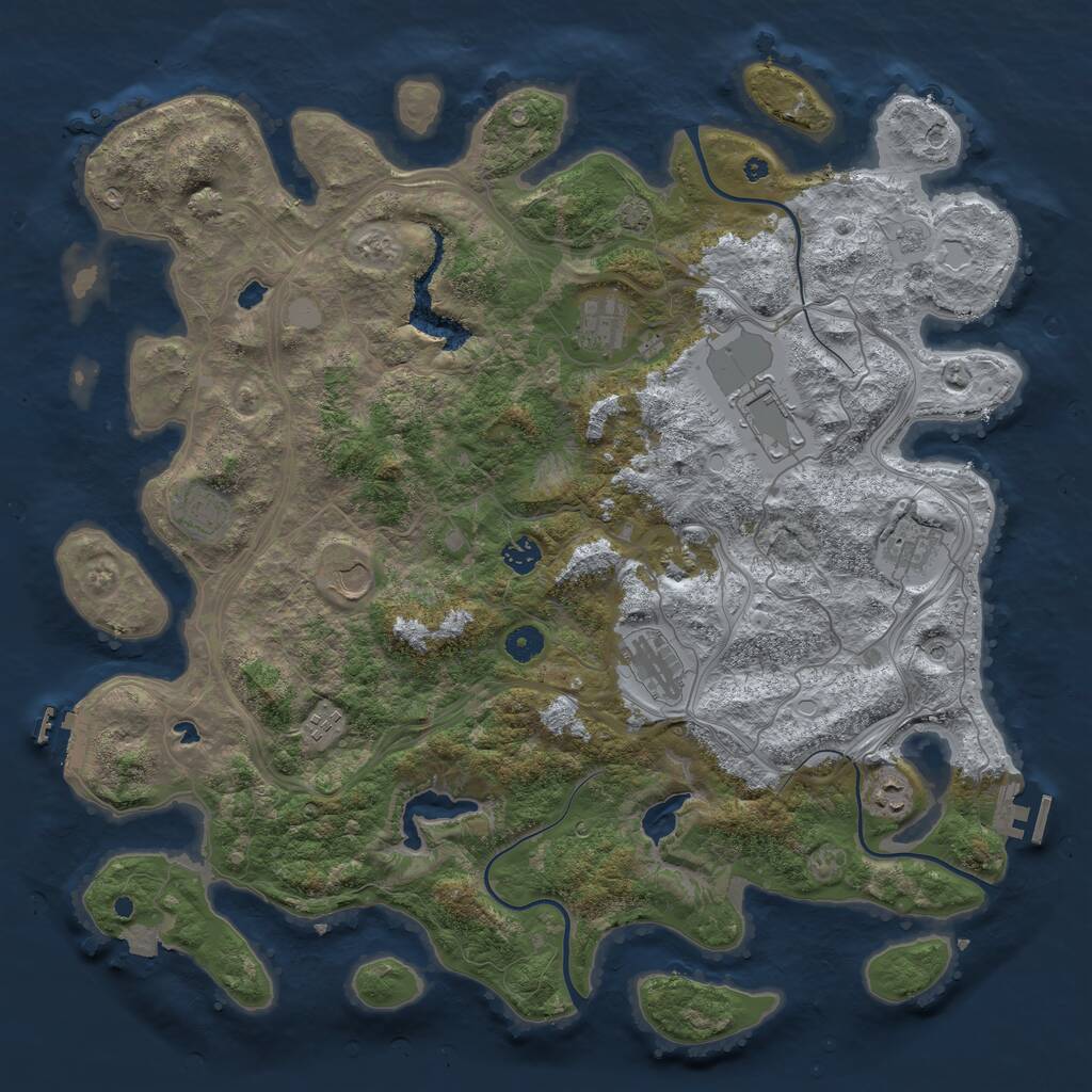 Rust Map: Procedural Map, Size: 4500, Seed: 237428856, 15 Monuments