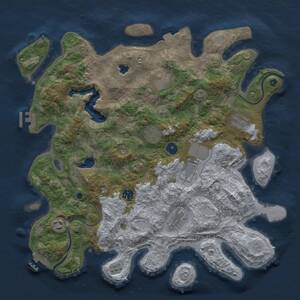 Thumbnail Rust Map: Procedural Map, Size: 4000, Seed: 11811, 14 Monuments