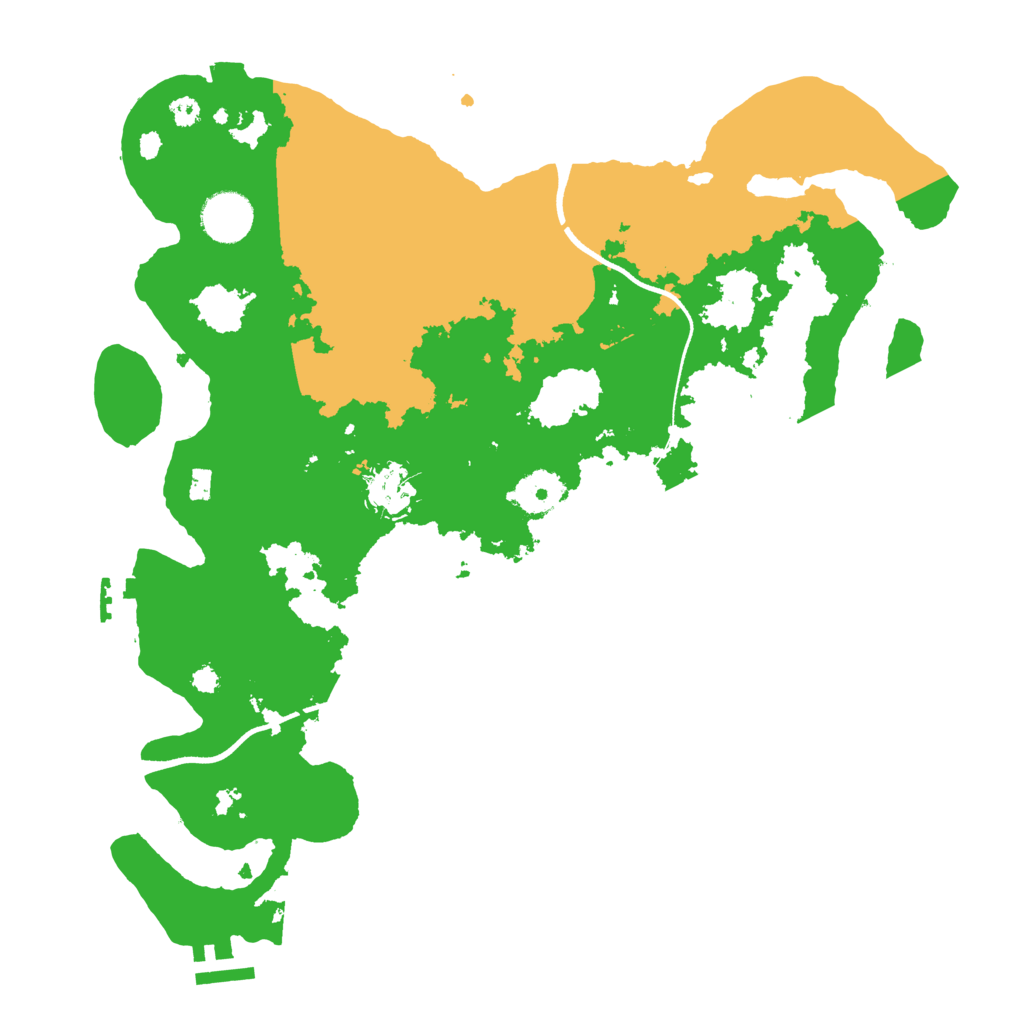 Biome Rust Map: Procedural Map, Size: 3500, Seed: 43204053