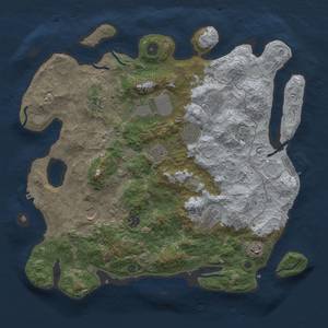 Thumbnail Rust Map: Procedural Map, Size: 4000, Seed: 1655971534, 17 Monuments