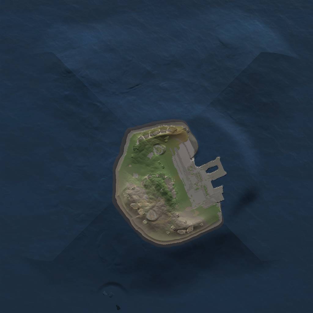 Rust Map: Procedural Map, Size: 1000, Seed: 592726, 4 Monuments