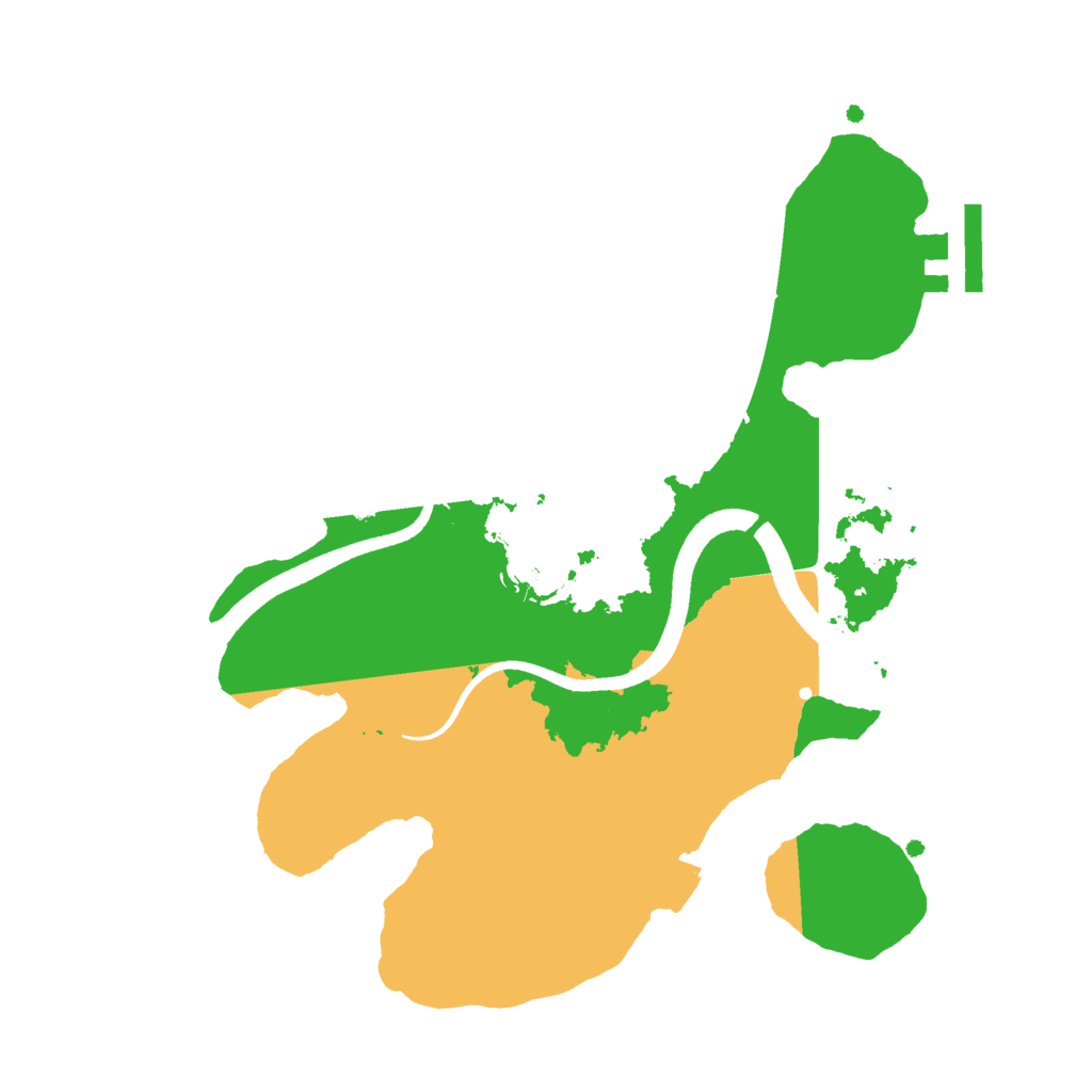 Biome Rust Map: Procedural Map, Size: 2500, Seed: 777777