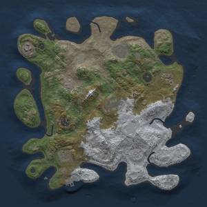 Thumbnail Rust Map: Procedural Map, Size: 3400, Seed: 890776698, 13 Monuments