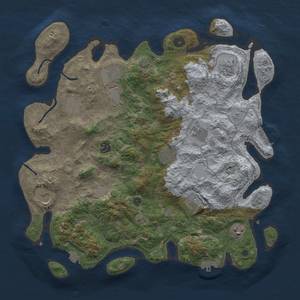 Thumbnail Rust Map: Procedural Map, Size: 4000, Seed: 30002841, 18 Monuments