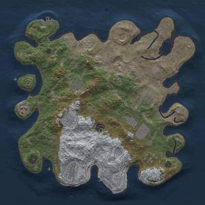 Thumbnail Rust Map: Procedural Map, Size: 3500, Seed: 1294194244, 19 Monuments