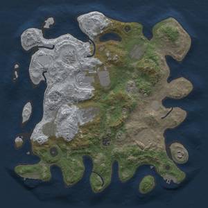 Thumbnail Rust Map: Procedural Map, Size: 3500, Seed: 1941840342, 18 Monuments