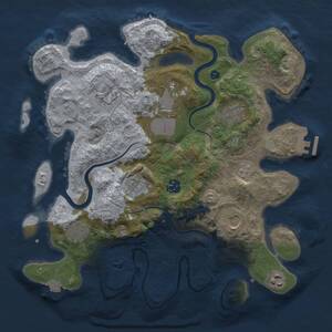 Thumbnail Rust Map: Procedural Map, Size: 3500, Seed: 1941840342, 14 Monuments