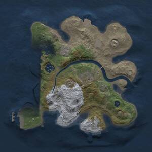 Thumbnail Rust Map: Procedural Map, Size: 2500, Seed: 321241020, 8 Monuments