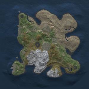 Thumbnail Rust Map: Procedural Map, Size: 2500, Seed: 321241020, 9 Monuments