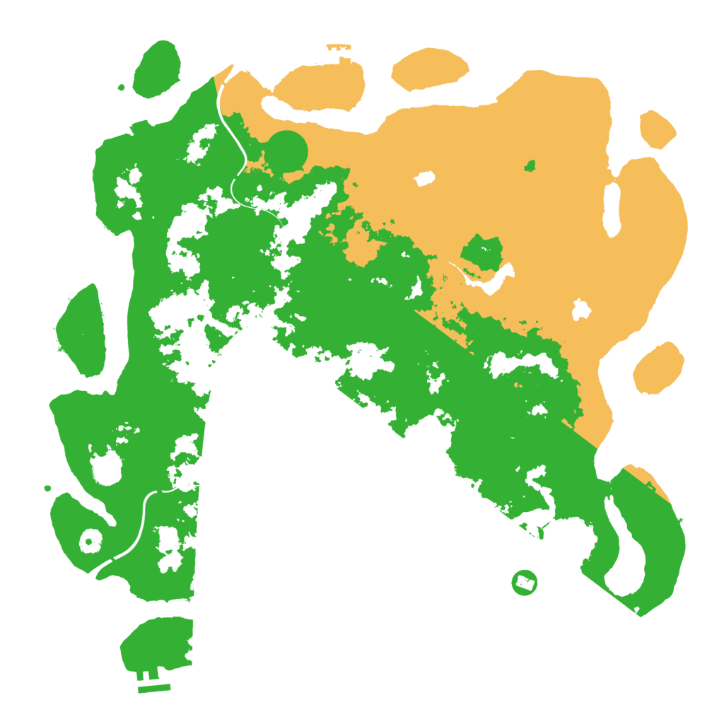 Biome Rust Map: Procedural Map, Size: 4500, Seed: 127825525