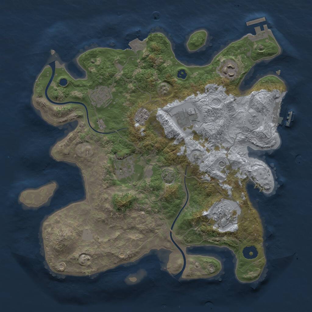 Rust Map: Procedural Map, Size: 3260, Seed: 1337, 12 Monuments