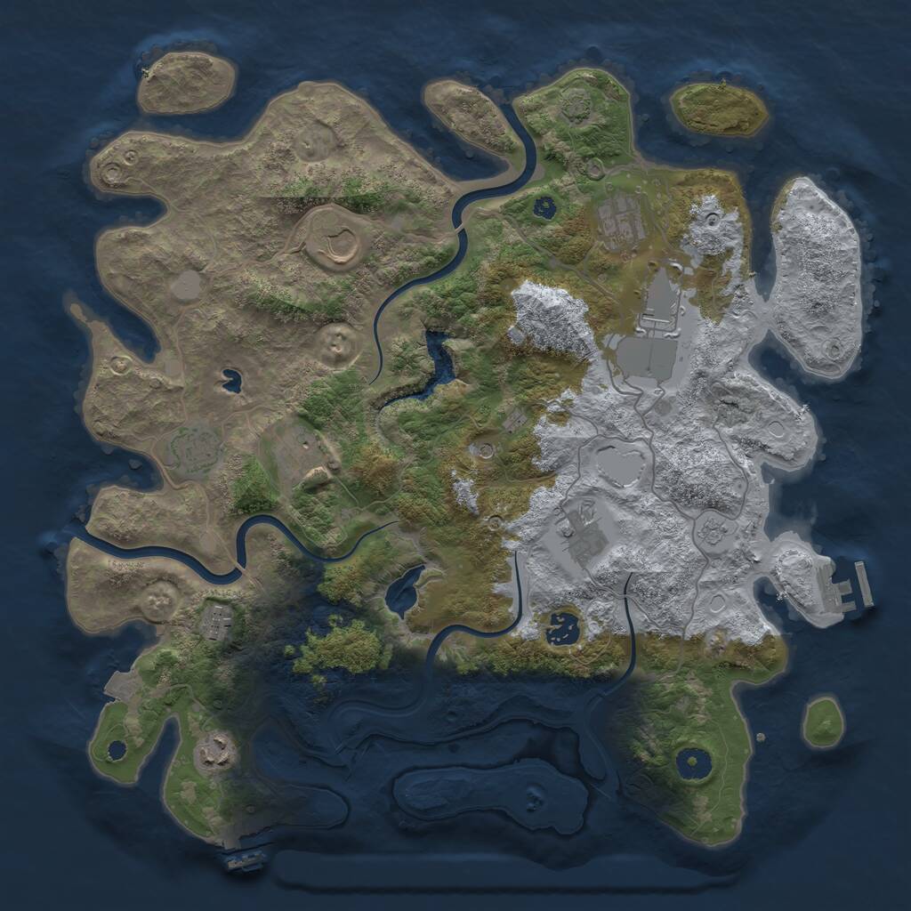 Rust Map: Procedural Map, Size: 4000, Seed: 74562641, 15 Monuments