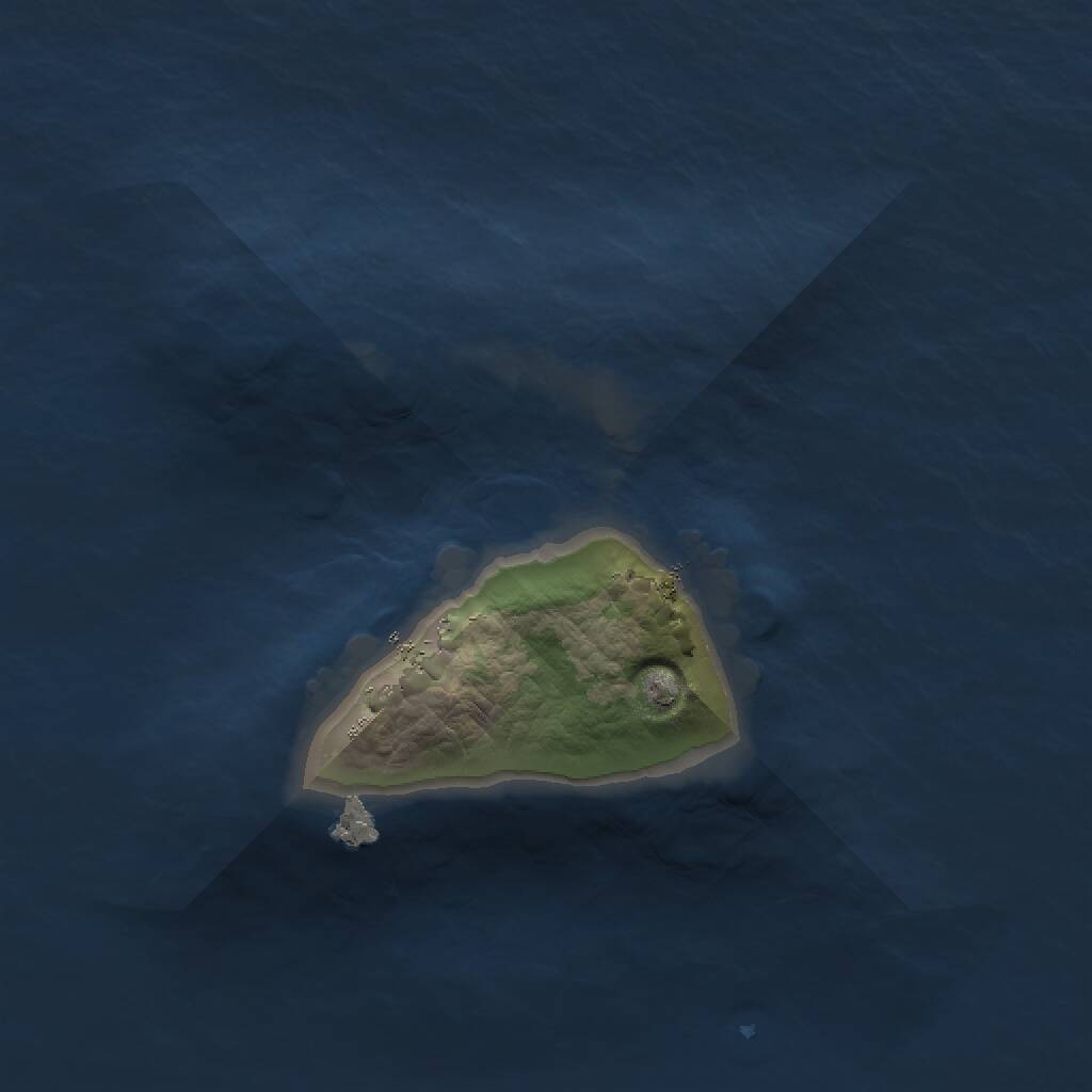 Rust Map: Procedural Map, Size: 1200, Seed: 192837, 1 Monuments