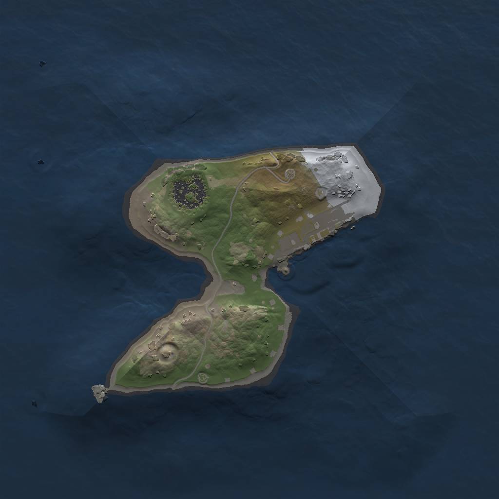 Rust Map: Procedural Map, Size: 1500, Seed: 192837, 4 Monuments