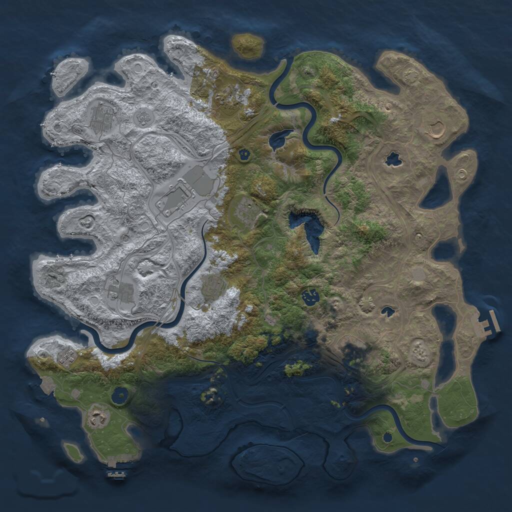 Rust Map: Procedural Map, Size: 4500, Seed: 10918, 17 Monuments