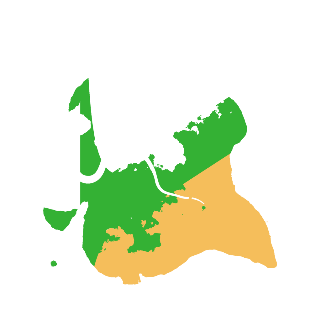 Biome Rust Map: Procedural Map, Size: 2100, Seed: 1733