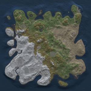 Thumbnail Rust Map: Procedural Map, Size: 4000, Seed: 1115, 17 Monuments