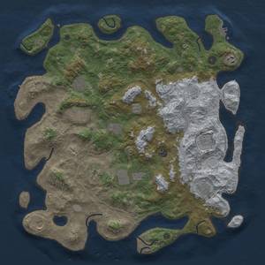 Thumbnail Rust Map: Procedural Map, Size: 4500, Seed: 1793361002, 20 Monuments