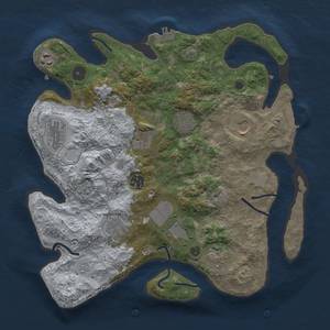 Thumbnail Rust Map: Procedural Map, Size: 3500, Seed: 387814263, 19 Monuments