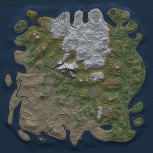 Thumbnail Rust Map: Procedural Map, Size: 5000, Seed: 1292297591, 20 Monuments