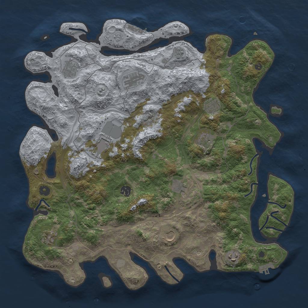 Rust Map: Procedural Map, Size: 4300, Seed: 88798, 20 Monuments