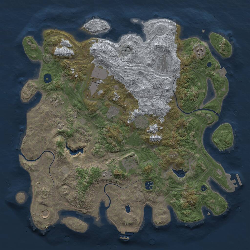 Rust Map: Procedural Map, Size: 4250, Seed: 228599028, 16 Monuments
