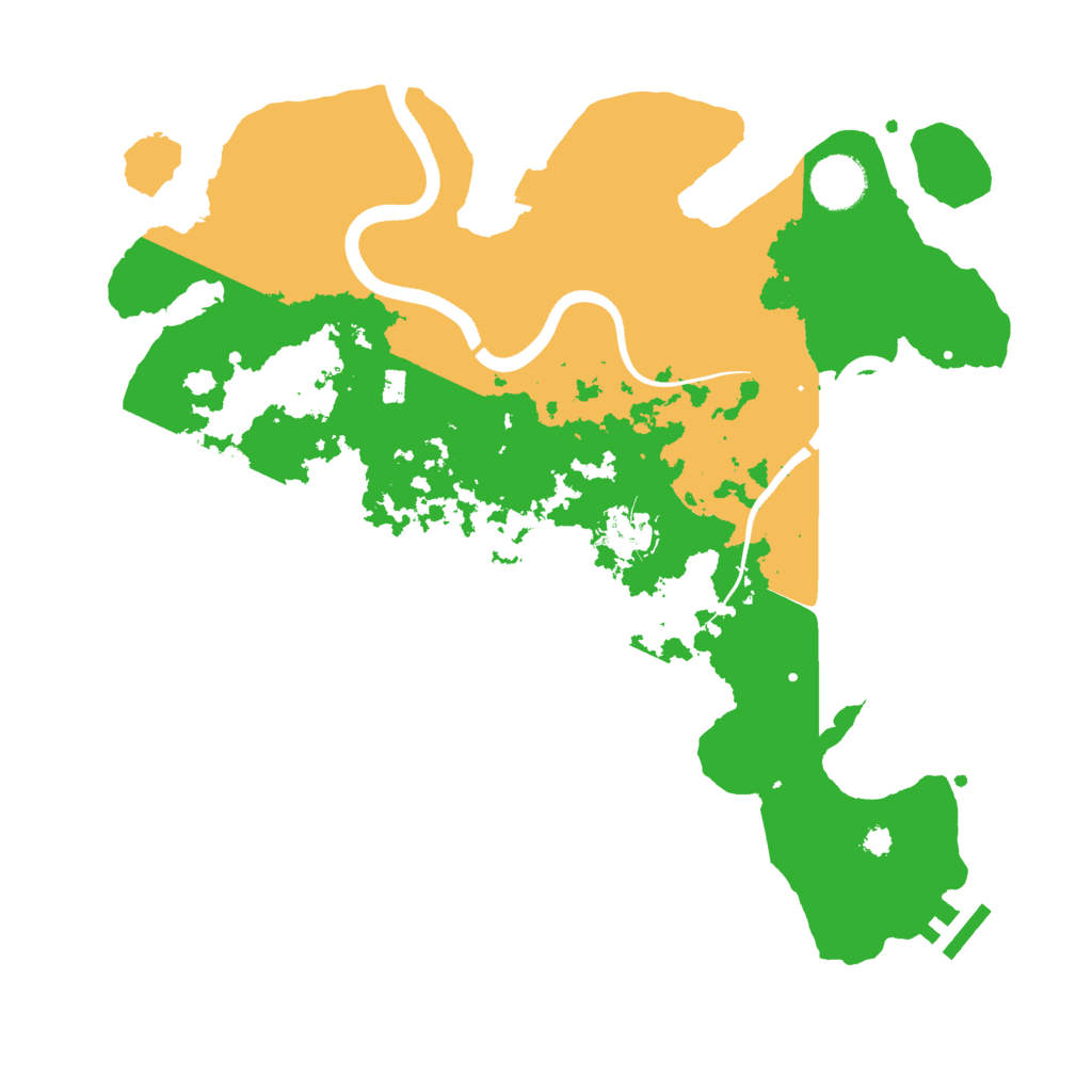 Biome Rust Map: Procedural Map, Size: 3500, Seed: 13769525