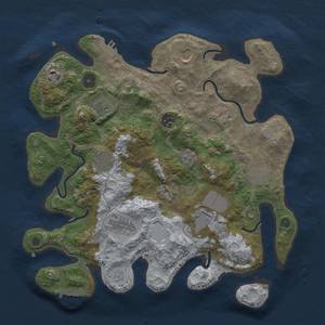Thumbnail Rust Map: Procedural Map, Size: 3500, Seed: 1059901839, 19 Monuments