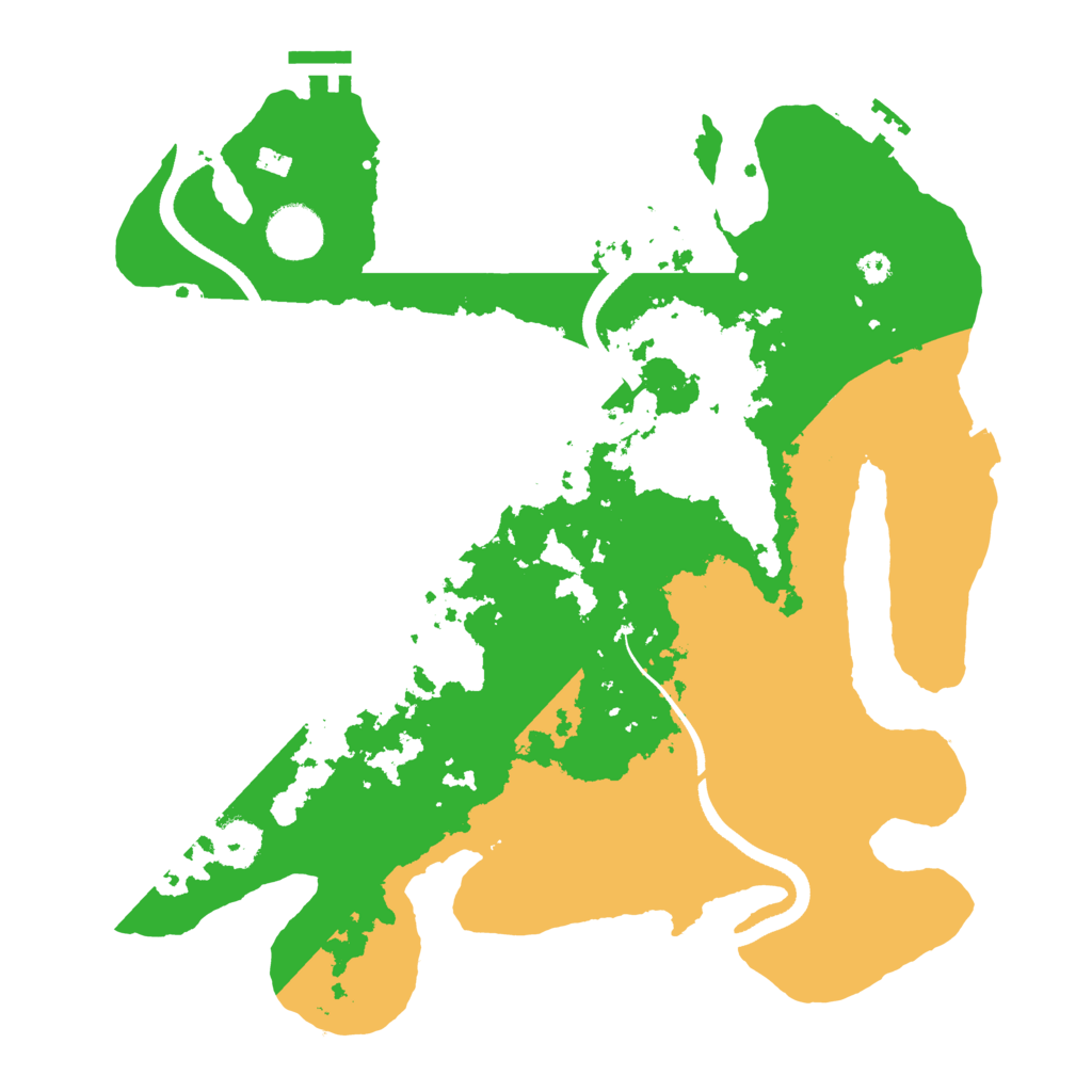 Biome Rust Map: Procedural Map, Size: 3500, Seed: 25309089