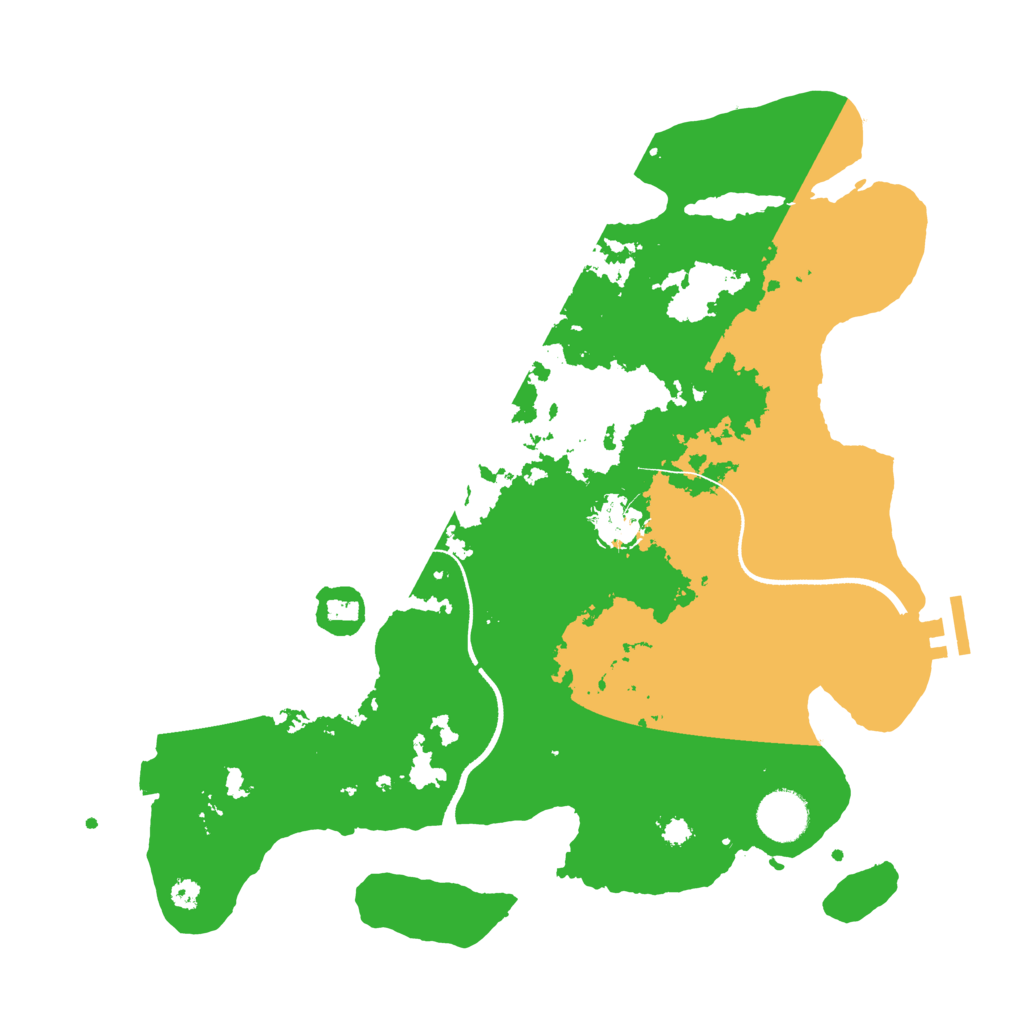 Biome Rust Map: Procedural Map, Size: 3500, Seed: 117393110