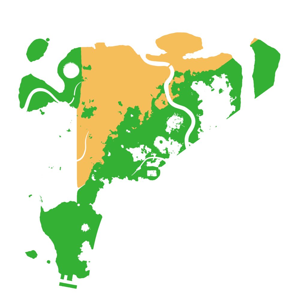 Biome Rust Map: Procedural Map, Size: 3500, Seed: 84842779
