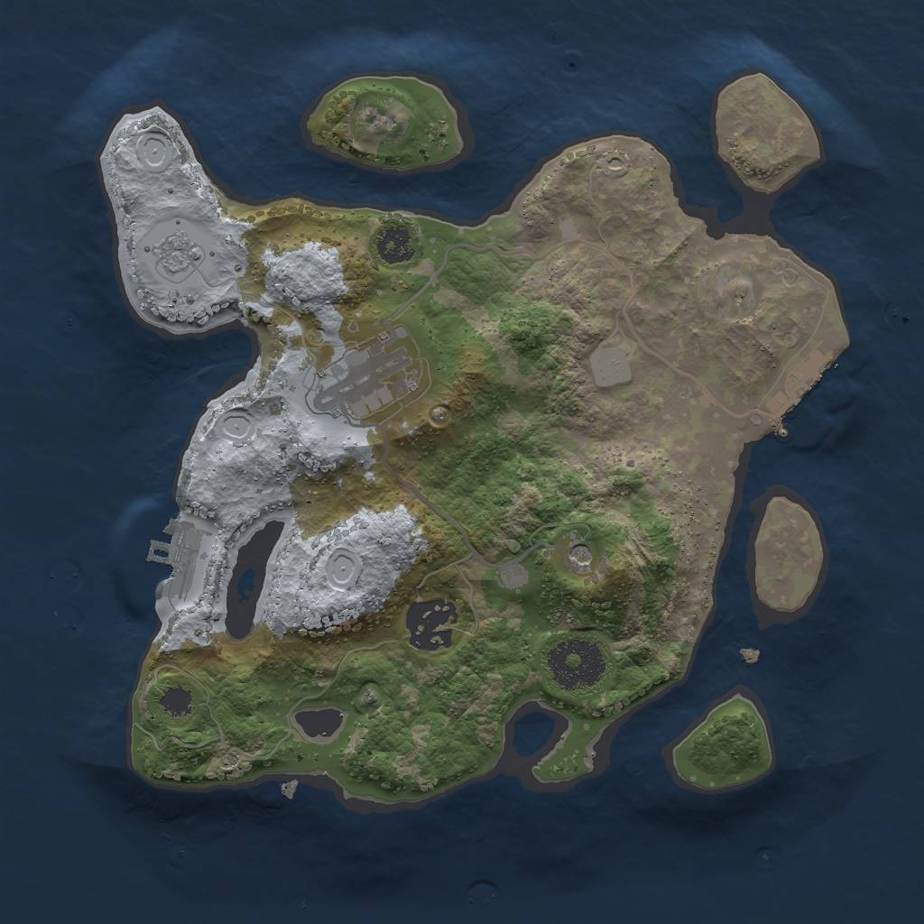 Rust Map: Procedural Map, Size: 2600, Seed: 582536, 11 Monuments