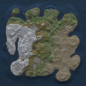 Thumbnail Rust Map: Procedural Map, Size: 3500, Seed: 1512123624, 17 Monuments