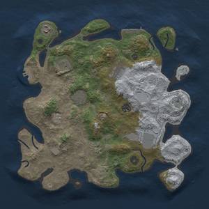 Thumbnail Rust Map: Procedural Map, Size: 3500, Seed: 1589, 17 Monuments