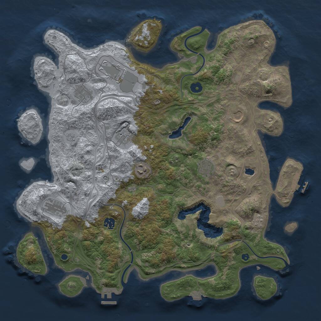 Rust Map: Procedural Map, Size: 4250, Seed: 737616165, 15 Monuments